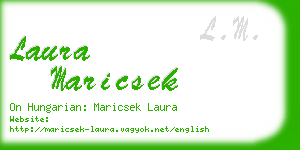 laura maricsek business card